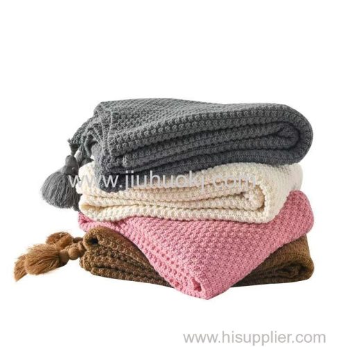 Knitted blanket office nap all-season blanket cover blanket decorative blanket
