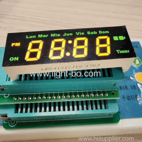 Yellow/Green 4 Digit 7 Segment LED Display for timer control