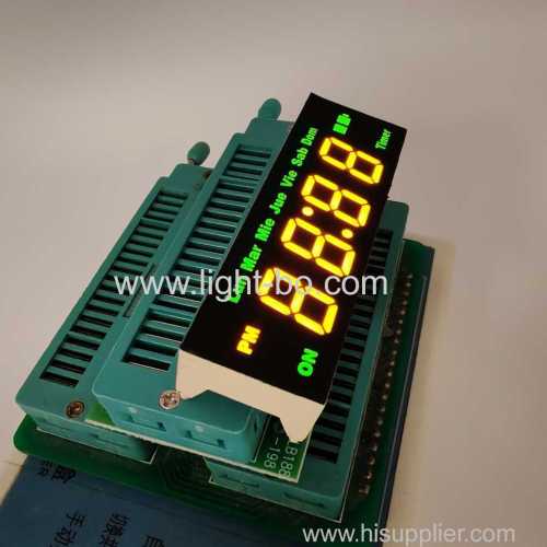 4 Digit 7 Segment Yellow/Green LED Display for timer control