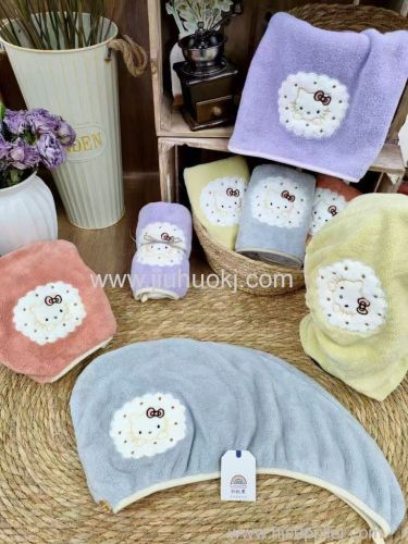 Super absorbent coral fleece headscarf for small animals