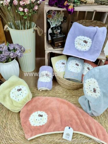 Super absorbent coral fleece headscarf for small animals