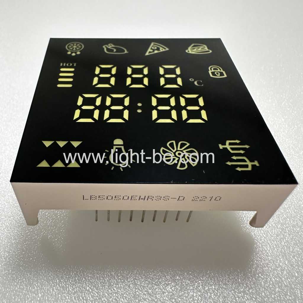 High brightness Ultra bright white Customized 7 Segment LED Display common cathode for Gas Oven Controller