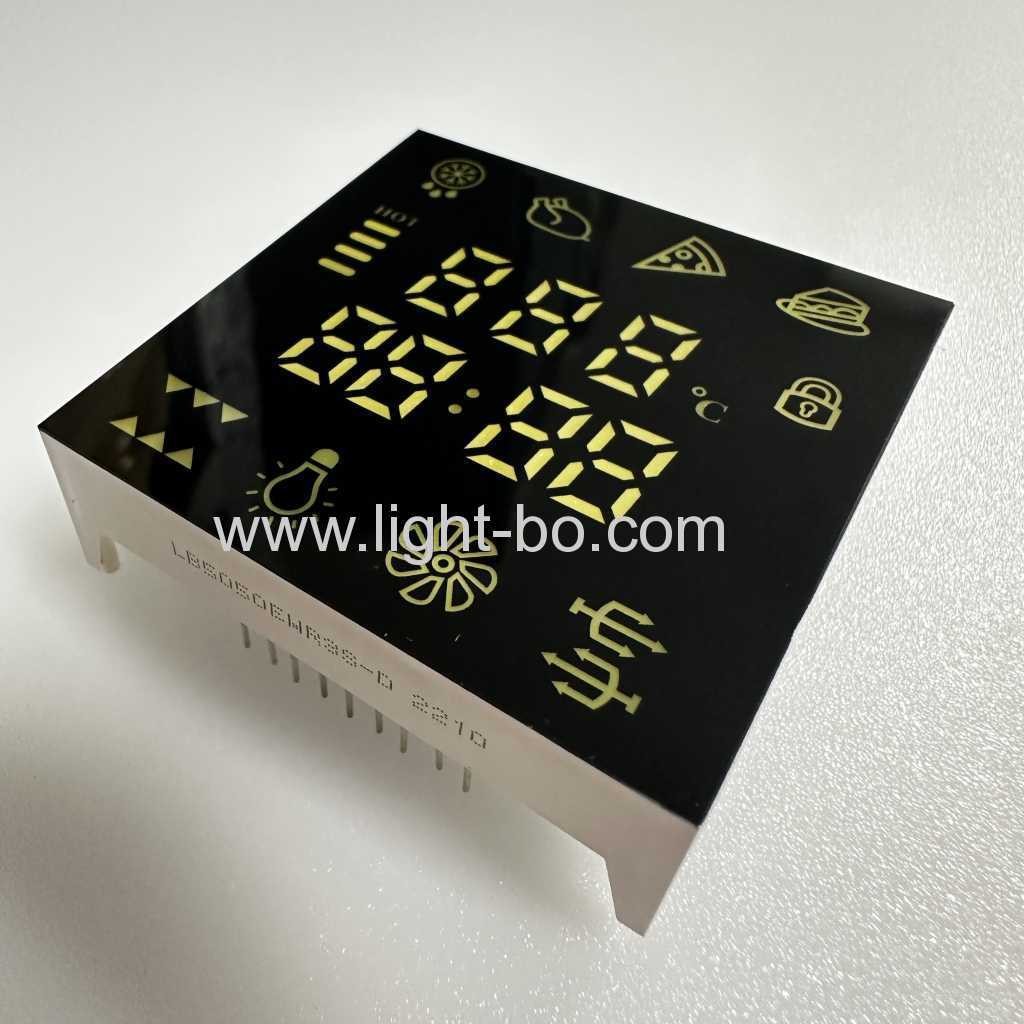 High brightness Ultra bright white Customized 7 Segment LED Display common cathode for Gas Oven Controller