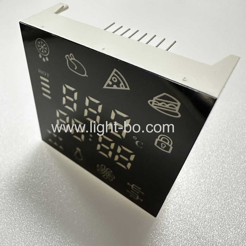 High brightness Ultra bright white Customized 7 Segment LED Display common cathode for Gas Oven Controller