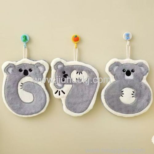 Cartoon patchwork embroidered hand towels can be customized in color pattern