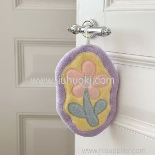 Cartoon patchwork embroidered hand towels can be customized in color pattern