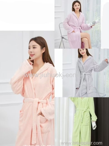 Elegant Coral Velvet Wrap: Cozy and Stylish Bathroom Companion