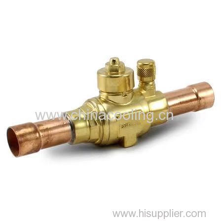 Brazed High Pressure Brass Ball Valve for Refrigeration GBV Series HVAC Copper Tube Valve