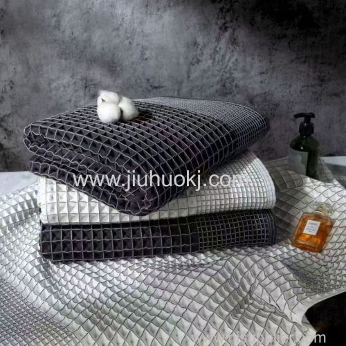 100% pure cotton solid color waffle patterned towel