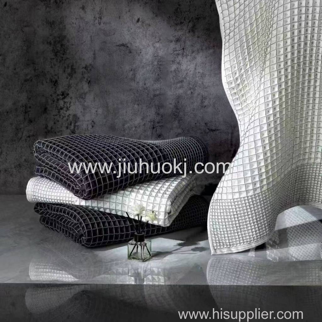 Pure cotton solid color waffle patterned towel