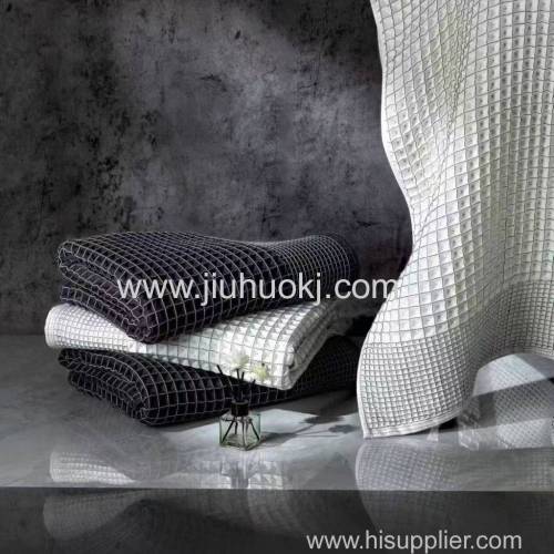100% pure cotton solid color waffle patterned towel