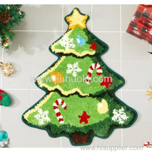 Children's cartoon Christmas festival decoration carpet bathroom and bathroom absorbent foot mat