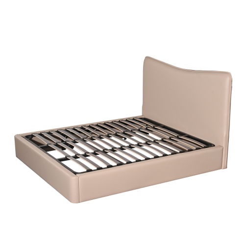 Konfurt Manufacturer Birch Electric Bedroom Furniture Leather Upholstered Lift Double Storage Bed