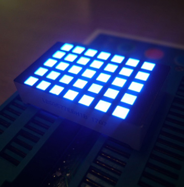 Bright blue 3mm 5*7 sqaure dot matrix led display row cathode column anode for elevator floor indicator