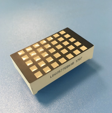 Bright blue 3mm 5*7 sqaure dot matrix led display row cathode column anode for elevator floor indicator