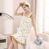 Korean-style bath towel fresh and delicate floral lace-trimmed strappy nightgown thin coral fleece bath towel
