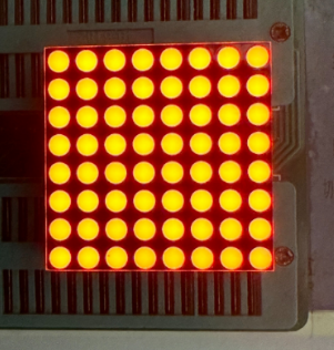 3mm 8 x 8 Amber Dot Matrix LED Display