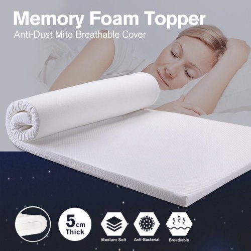 Customized Bamboo Memory Foam Mattress Topper Vacuumed in a Box