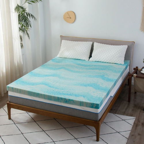 Customized Bamboo Memory Foam Mattress Topper Vacuumed in a Box