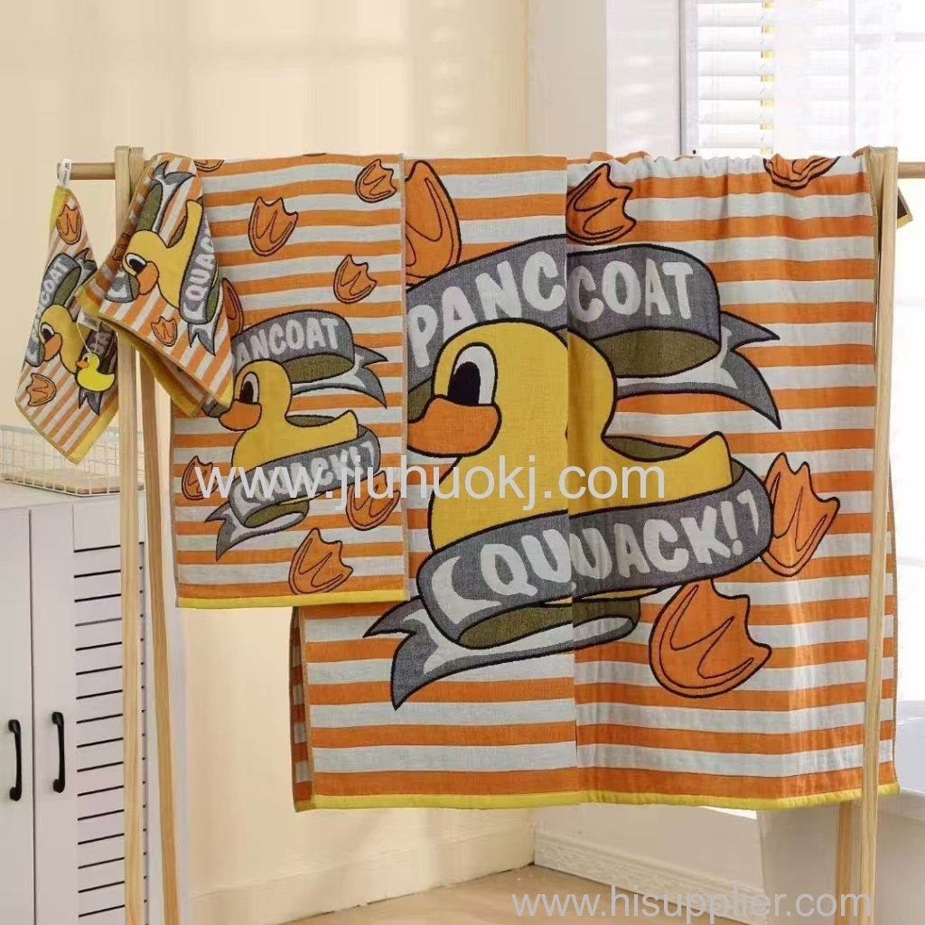 The latest 100% cotton gauze fabric is super soft and highly absorbent for face towels bath towels and children's quilt