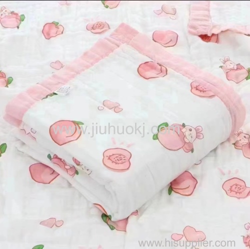 Adorable Six-Rung Sturdy Child's Crib Made from Comforting & Airy Cotton