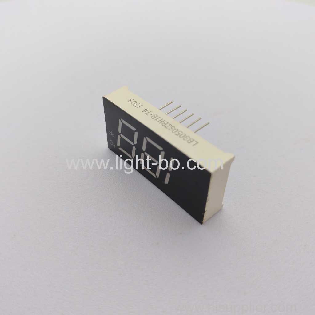 Blue Custom 3 Digit 7 Segment LED Display for Freezer Control