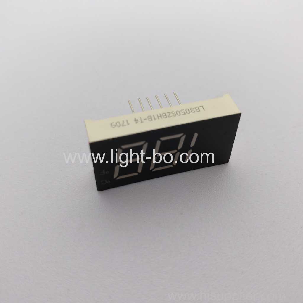 Blue Custom 3 Digit 7 Segment LED Display for Freezer Control