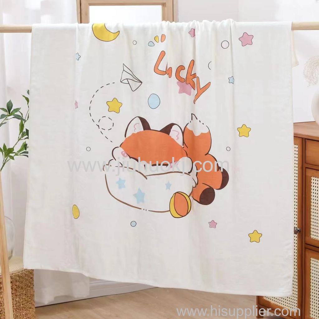 Comfortable Breathable Bamboo Fiber Throw Compact Folding Design for Easy Storage