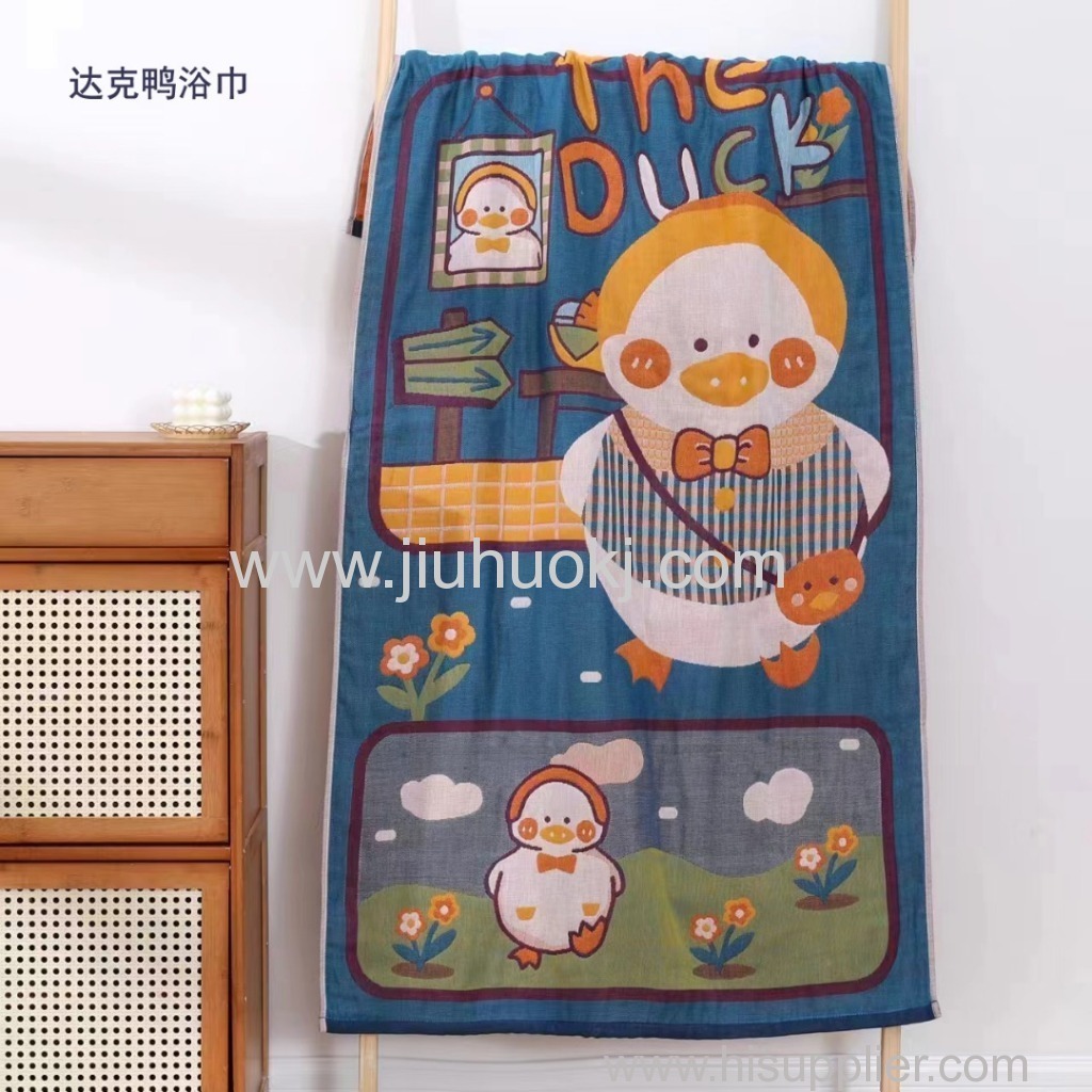Large Gauze Bath Towel with Superior Breathability and Good Water Absorption