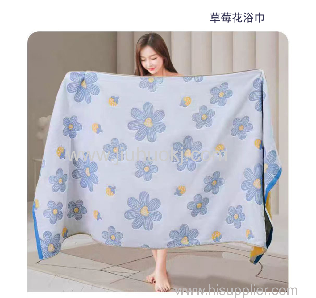 Large Gauze Bath Towel with Superior Breathability & Moisture Absorption