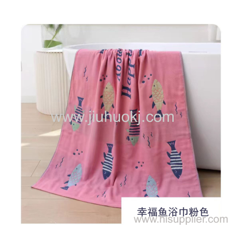 Large Gauze Bath Towel with Superior Breathability & Water Absorption