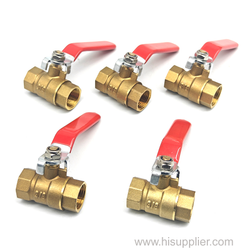 High Flow 3/8" Mini Brass Ball Valve BSP/NPT Threaded 2 Way On/Off Valve for Water Air Oil & Gas