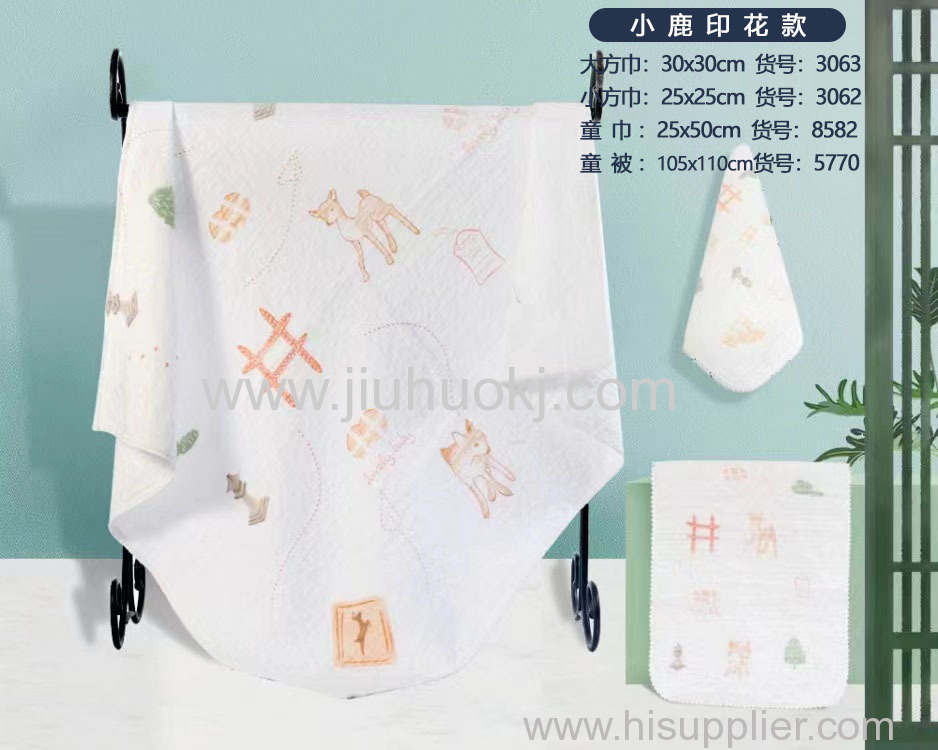 Printed Triple Layer Softness Kids' Bathing Cloth for Comfortable Drying