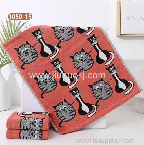 Charming Cute Kitten Design Handkerchiefs Super Comfy Fabric Square Cloths