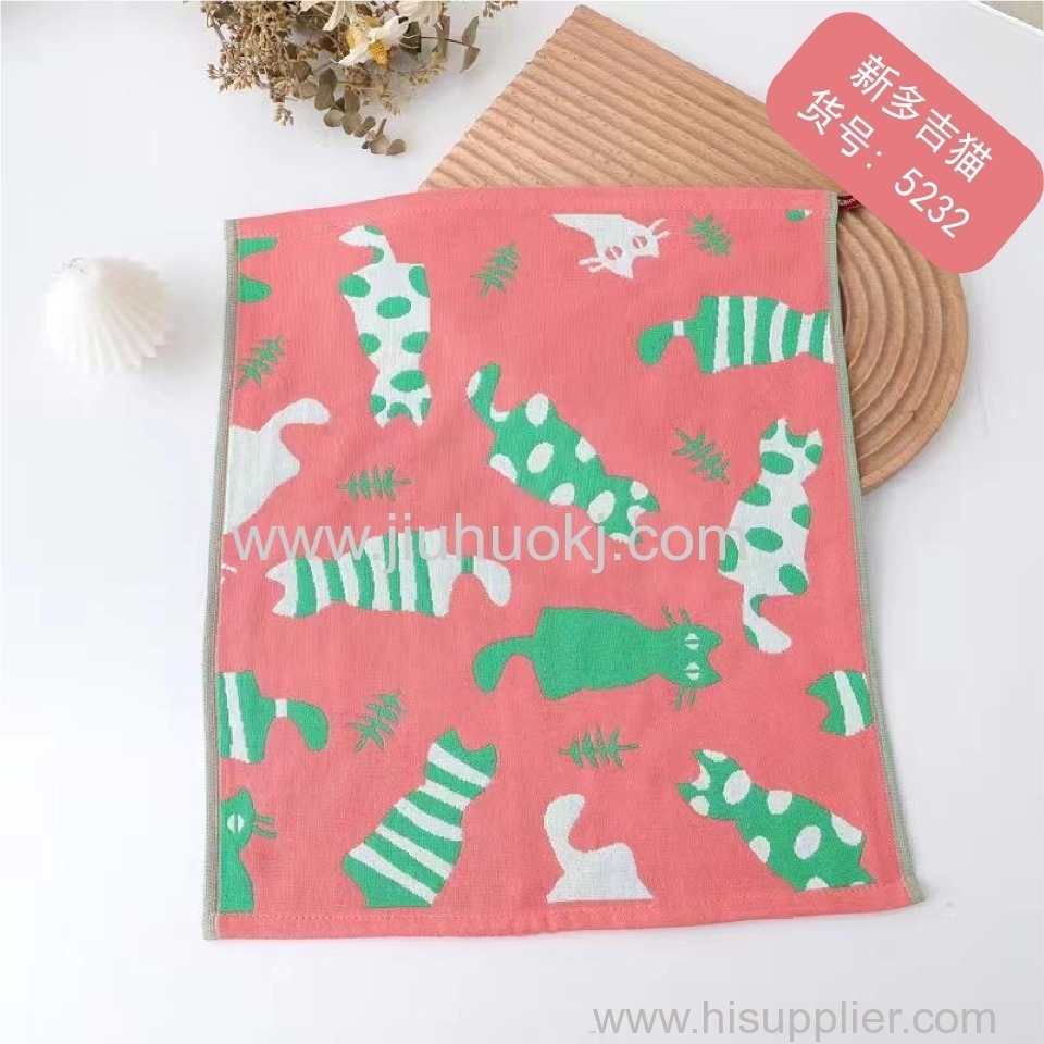 High-Quality Soft Cotton Handkerchiefs with a Touch of Cuteness3