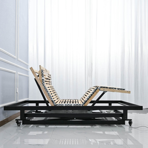 European style all size hi low slat birch adjustable bed with castors
