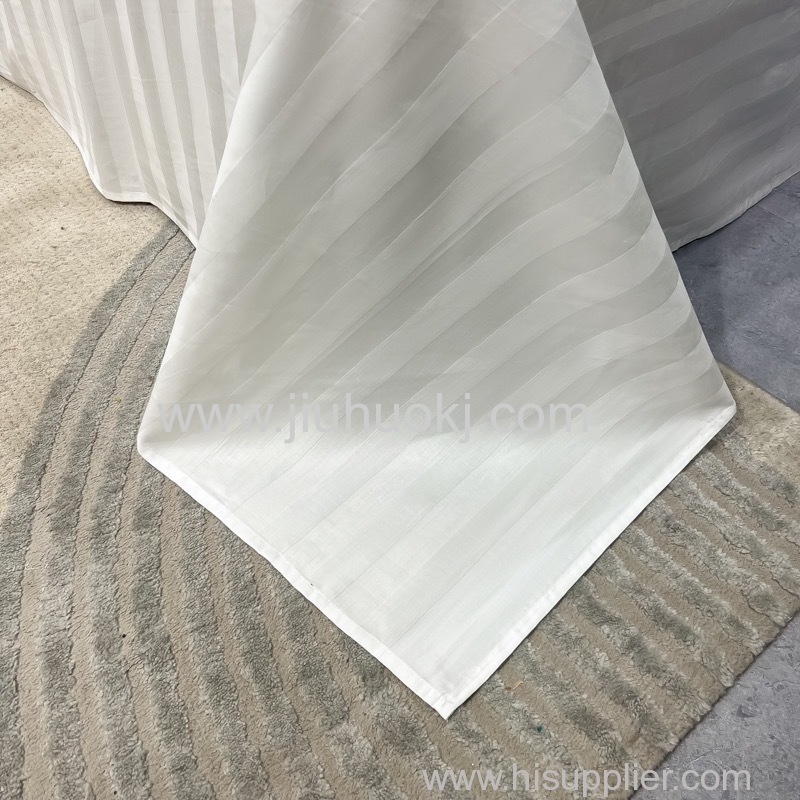 High-end Hotel Quality White Cotton Blend Sleepwear Ensemble Featuring Soft Faux-Silk Trim