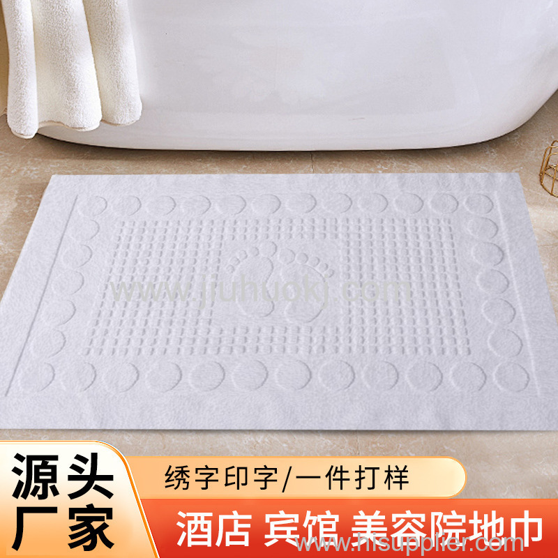 Waterproof White Bathmat For Hotels And Guesthouses With Frame Bottom Support1