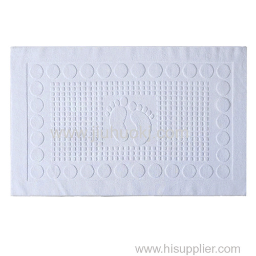 Waterproof White Bathmat For Hotels And Guesthouses With Frame Bottom Support