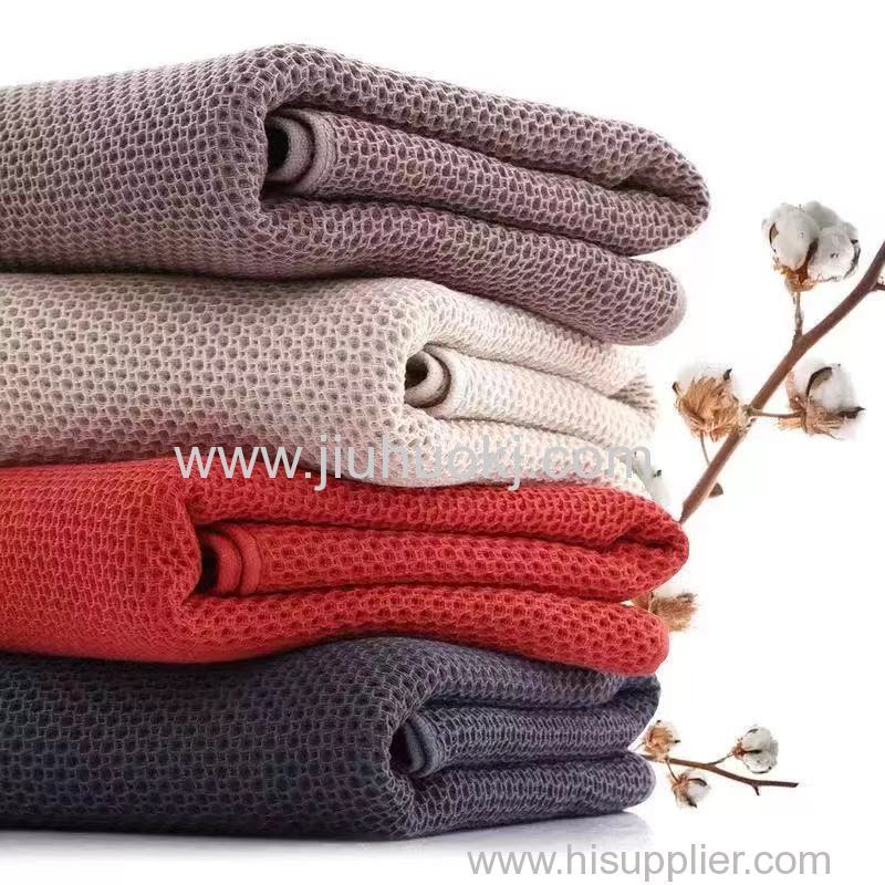 Soft & Durable Cotton Handkerchief Set with Traditional Wafes Pattern - Ideal for Hotel Use