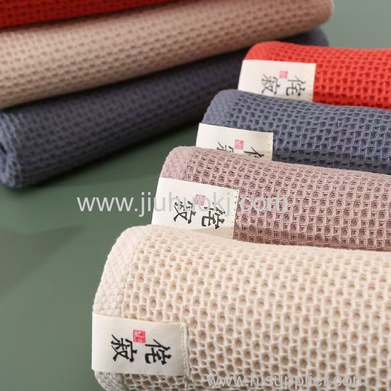 Soft & Durable Cotton Handkerchief Set with Traditional Wafes Pattern - Ideal for Hotel Use