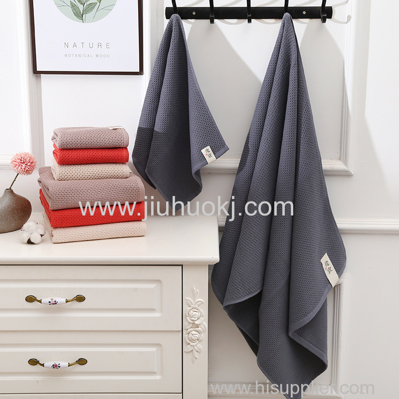 Soft & Durable Cotton Handkerchief Set with Traditional Wafes Pattern - Ideal for Hotel Use