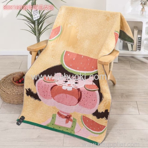 Soft Cotton Beach Towel - Ideal for Bathing & Swimming