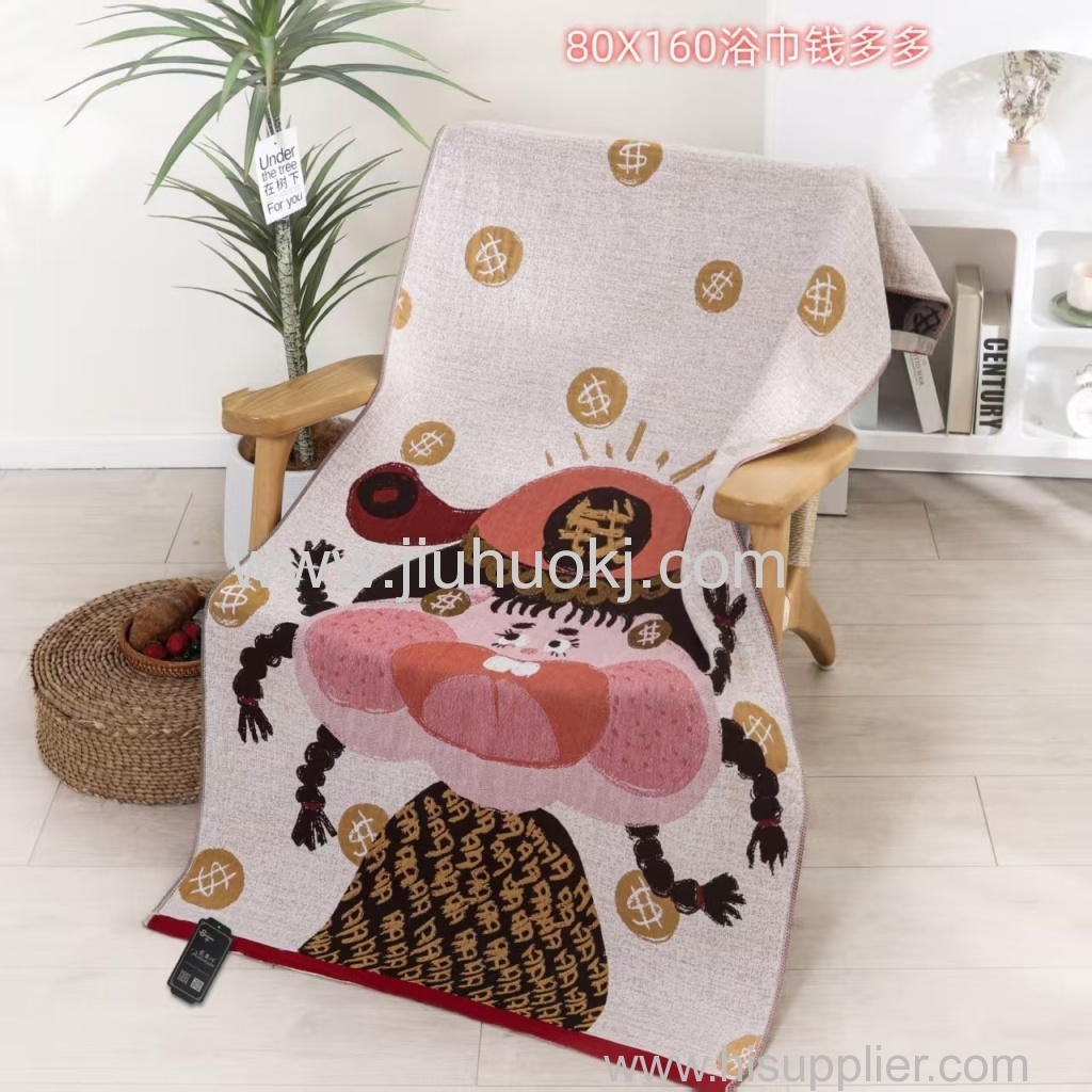 Soft Cotton Beach Towel - Ideal for Bathing & Swimming