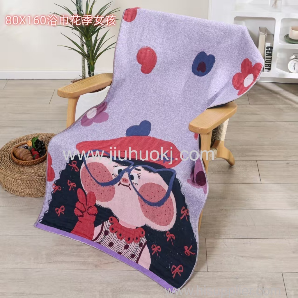 Soft Cotton Beach Towel - Ideal for Bathing & Swimming