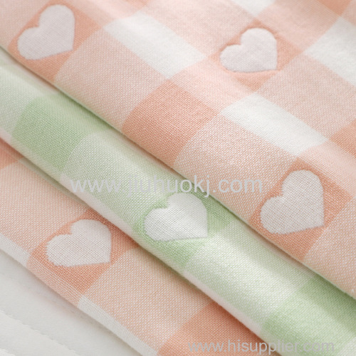 Soft Cotton Kids' Bandana Head Scarf with Heart Pattern Comfortable All-Cotton Fabric