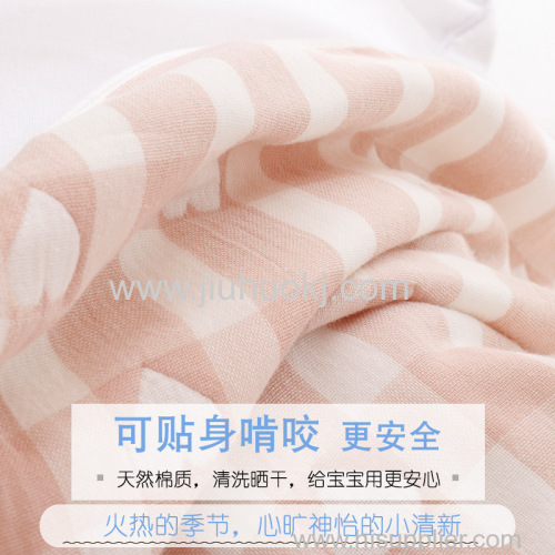 Soft Cotton Kids' Bandana Head Scarf with Heart Pattern Comfortable All-Cotton Fabric