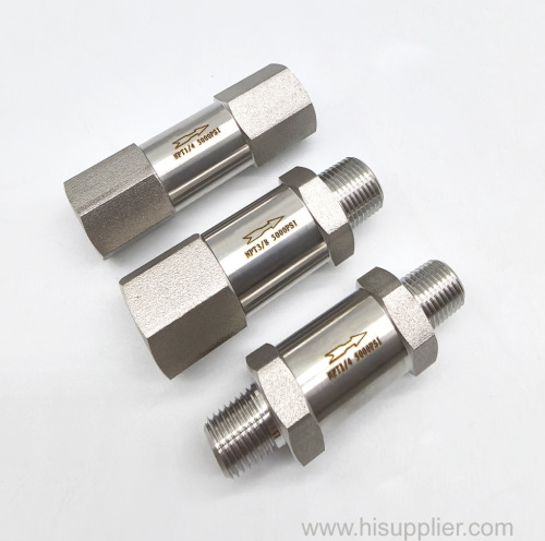 316 Stainless Steel 3000 Psi 1/8 NPT One-Way Check Valves NPT