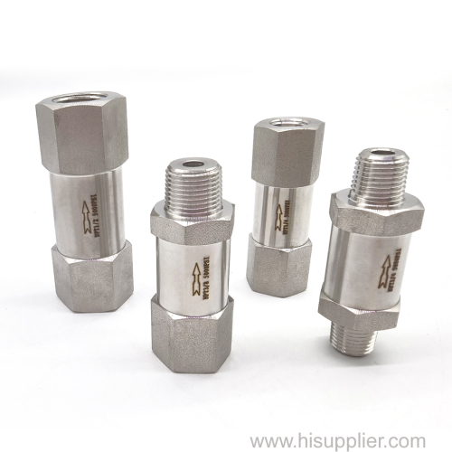316 Stainless Steel 3000 Psi 1/8 NPT One-Way Check Valves NPT