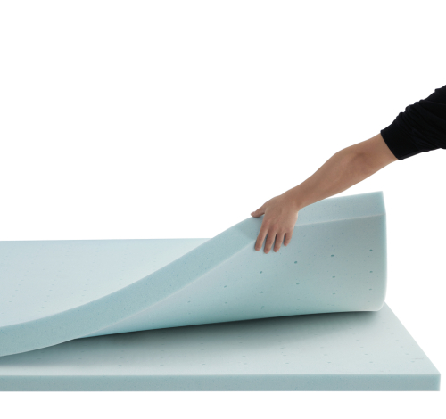Hot sale OEM factory price 7 zone rollable bed gel infused sponge memory foam thin mattress topper